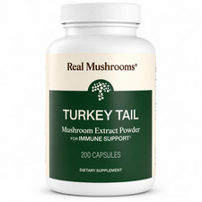 Real Mushrooms Organic Turkey Tail Mushroom Extract 500mg 200 Capsules picture
