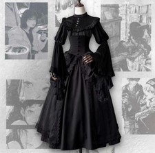 Elegant gothic Lolita set, Dark romantic gothic dress, Grunge vampire dress picture