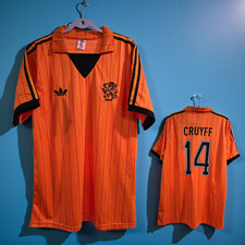 NETHERLANDS Home 74/75  - Retro Jersey - Soccer - CRUYFF # 14 - XL  (RunSmall) picture