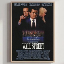 Wall Street 1987 Michael Douglas Charlie Sheen Movie Poster picture