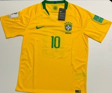 Neymar Jr #10 Brazil 2018 World Cup Home Jersey Nike Yellow Size M BNWT picture
