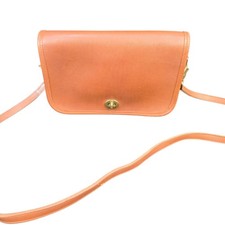 Vintage Coach British Tan Pocket Purse Leather Crossbody Bag  picture
