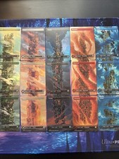 Reality Fracture FOIL Full Art Borderless Basic Lands MINT 15x Complete FRA MTG picture