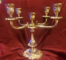 Antique Sheffield Silver Co. Silver Plate 5 Light Candelabra. Stunning. picture