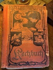 Antique c1898 German Cookbook Hedwig Albrecht Kochbuch Dresden Illustrated picture