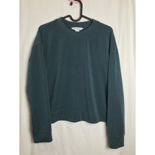 Athleta Womens Coaster Luxe Sweatshirt Teal Green Modal Blend Pullover Size S picture