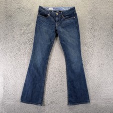 Gap 1969 Jeans Womens 4 Blue Cotton Denim Bootcut Leg Faded Whiskered Stretch picture