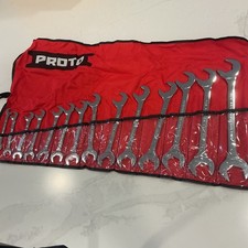 PROTO Open End Angle Wrench Set: 14 Pc, 3/8 to 1-1/4