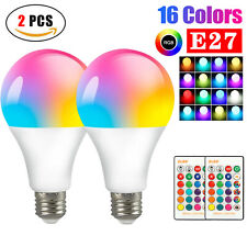 2Pcs E26 RGB RGBW LED Light Bulb Multicolor Changing Magic Lamp w/Remote Control picture