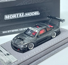 Mortal 1/64 Silvia S14 GT SPEC V2 SEIJI OOKAWARA Carbon Black Diecast Car Model picture
