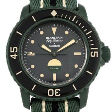Authentic Swatch x Blancpain Fifty Fathoms Green Abyss S035G100 Other Mechan... picture