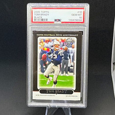Topps 2005 Topps Tom Brady #10 Black PSA 10 Gem Mint New England Patriots picture