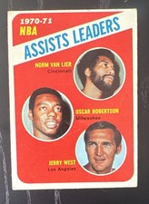 1971-72 Topps - League Leaders Jerry West, Oscar Robertson, Norm Van Lier #143 picture