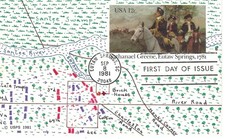 CORNISH, Scott UX90, 12c Nathaniel Greene,  Hand Painted FDC picture