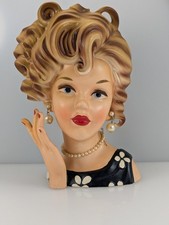 Vintage Lady Head Vase 7.5