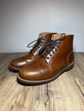 Wilcox Boots Mens Size 9.5 Brown Baker Goodyear Welt Leather Wedge Pre Owned picture