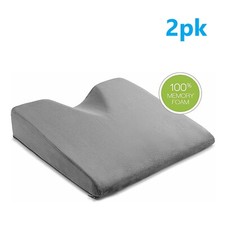 COMFYSURE Car Seat Wedge Pillow – Memory Foam Firm Cushion - Orthopedic - 2PACK picture