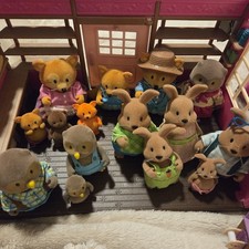 Huge Calico Critters Li'l Woodzeez Lot House Bakery Car Furniture 18+ Figures picture