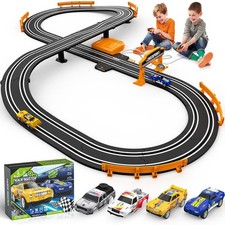 High-Speed Slot Car Race Track Set with Dual Racing and Lap Counter for Ages picture