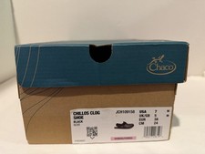 Chaco Chillos Clog Shoe Women’s 7 Sandal Black Beach Slip On Strappy Comfort NIB picture