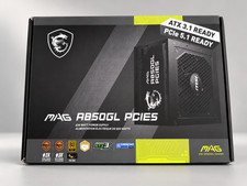MSI MAG A850GL PCIE5 850W 80+ Gold Fully Modular Gaming PC Power Supply w/Cables picture
