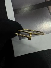 Authentic Cartier Juste un Clou Bracelet Bangle 18k RG Small Size 15 Paper Box picture