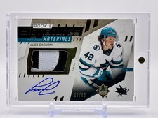 2025-26 UD Ultimate LUCA CAGNONI Rookie Signatures Patch Auto Sharks SSP 29/35 picture