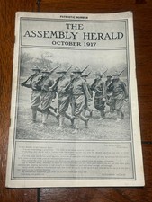 The Assembly Herald October  1917   Original Copy Vol 23 No. 10 Military Issue picture