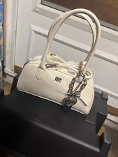 Madden NYC Women's East West Bowler Bag, White picture