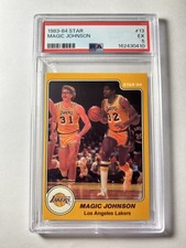 1983 1984 Star Basketball Magic Johnson #13 Earvin Yellow Lakers PSA 5 SP picture