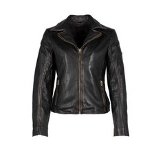 Mauritius Women's Vintage Black Genuine Leather Jacket picture