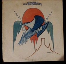 THE EAGLES On The Border LP 1974, 1st Ed  W/Rare Dbl Sided Poster 26X13  NM/NM picture