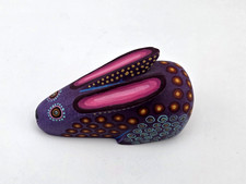 Oaxacan Handmade Wood Carving Rabbit Alebrije Mexican Folk Art Signed 3