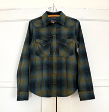 Pendleton Men's Green/Black Plaid Long Sleeve Button-Up Shirt w/ Pockets picture