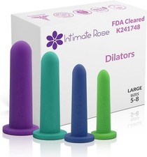 Intimate Rose Large 4-Pack Silicone Dilators for Women & Men, Sizes 5-8 picture