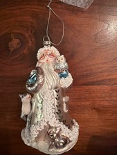 Robert Stanley Santa Claus Owl Deer Rabbit Glass Christmas Ornament Aspen Cove 6 picture
