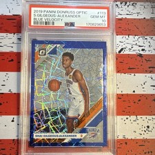 Panini 2019-20 Donruss Optic Shai Gilgeous-Alexander #113 Blue Velocity PSA 10 picture