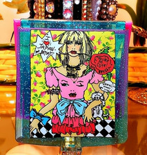 Vintage Betsey Johnson Marilyn Monroe Wink Dress Pink Rosebud Poster Art Mirror picture