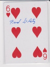 FRED GLATZ PITTSBURGH STEELERS 1956  AUTOGRAPHED PLAYING CARD ENVELOPE  picture