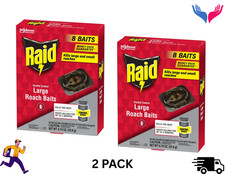 RAID Double Control Large Roach Baits 8 Count Defense System 3 Pack picture