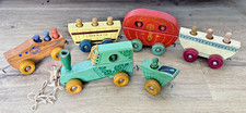 Vintage 1948 Holgate Fairyland Train Set 1250~Wooden Fairy Tale Pull Toy~RARE picture