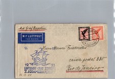 1933 Germany  Graf Zeppelin LZ 127 7th SAF Flight Cover To Brazil Rio Janeiro picture