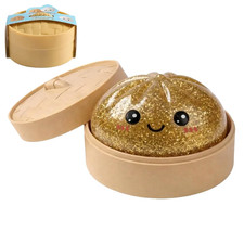 Dumpling Squeeze Sparkle Steamed Bun Stress Ball Fidget Sensory Toy with Steamer picture