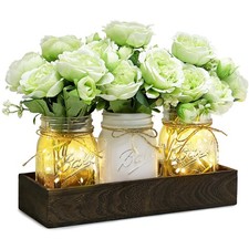 Nagobi Green Mason Jar Table 11 inches mason jar centerpiece, picture