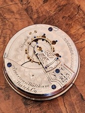 Waltham 18s 17j Adj (1883) Hunter Pocket Watch Movement (Running Strong) picture
