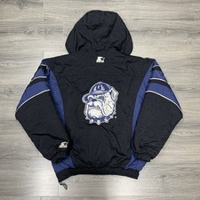Vintage 90S Starter Georgetown Hoyas University Jacket Large Rare Men’s Black picture