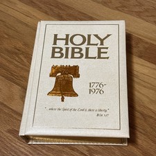 Holy Bible American Bicentennial Edition 1776-1976 KJV Red Letter Illustrated picture