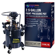 2-1/2 Gallon PRESSURE FEED PAINT POT TANK Spray Gun Sprayer Reg Air Mix Agitator picture