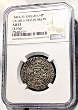 1422-27 Great Britain UK Calais NGC AU53 S-1836 Henry VI Groat 4P Silver LOW POP picture
