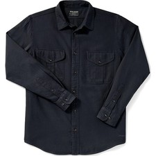 Filson Lightweight Alaskan Guide Shirt Men XL Midnight Navy Blue Twill Huckberry picture